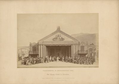 Paixão de Ober-Ammergau - entrada de Cristo em Jerusalém de Johannes Bernhard
