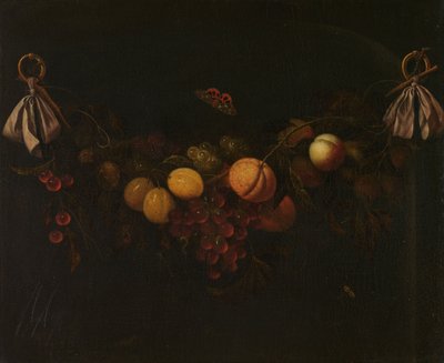 Festão de Frutos, c.1653-1658 (óleo sobre tela) de Johannes Borman