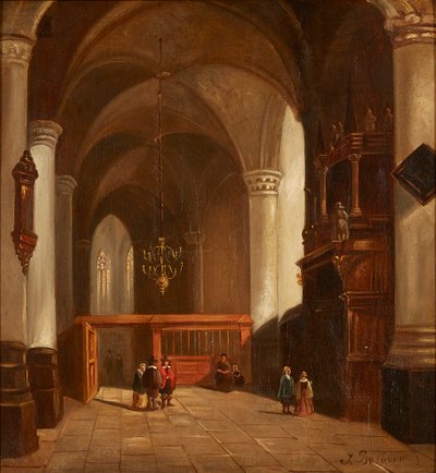 Interior da Igreja (óleo sobre tela) de Johannes Bosboom