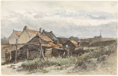 Casas de pesca em Scheveningen Casas dos Pescadores em Scheveningen de Johannes Bosboom