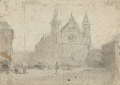 Vista do Salão dos Cavaleiros em Binnenhof de Johannes Bosboom