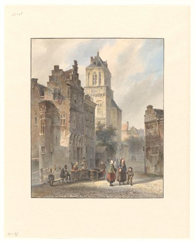 Vista da prefeitura de Delft de Johannes Bosboom