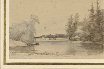 Vista através do lago da Casa de Leede (?) de Johannes Bosboom