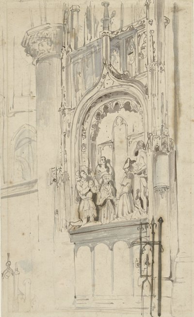 Monumento funerário de Engelbrecht I van Nassau, no Grote Kerk em Breda de Johannes Bosboom