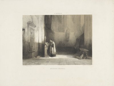 Hubert Duifhuis lendo em uma igreja de Johannes Bosboom