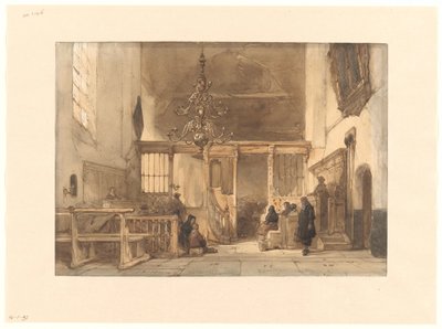 Interior de uma igreja em Utrecht de Johannes Bosboom