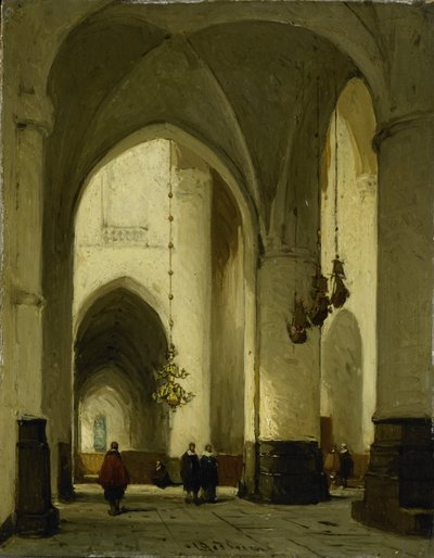 Interior da Igreja de São Bavo em Haarlem de Johannes Bosboom