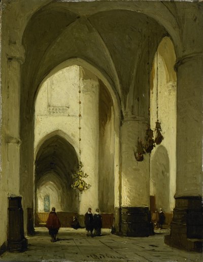 Interior da Igreja de São Bavo em Haarlem de Johannes Bosboom