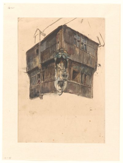 Estudo do andar superior de uma casa de canto de Johannes Bosboom