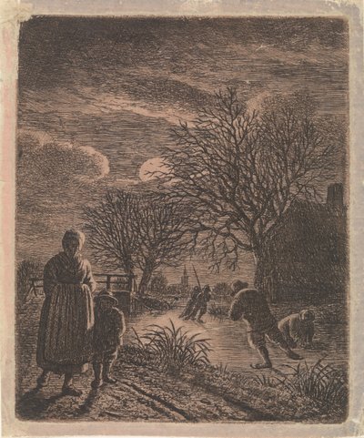 Paisagem com patinadores de Johannes Christiaan Janson