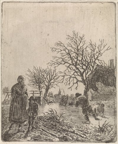 Paisagem com patinadores de Johannes Christiaan Janson