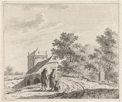 Paisagem com ponte de pedra de Johannes Christiaan Janson