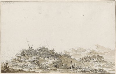 paisagem de dunas de Johannes Christiaan Schotel