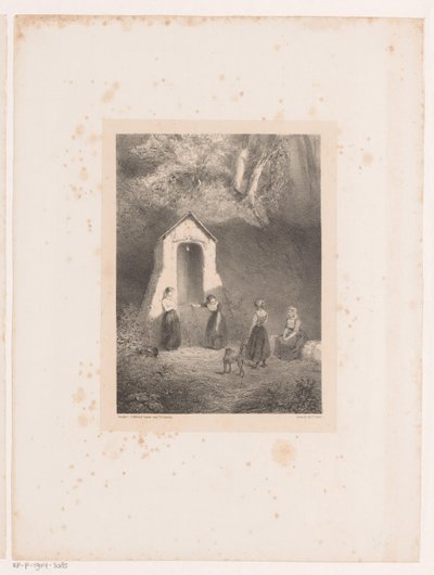 Quatro meninas em um poço de Johannes Christiaan d