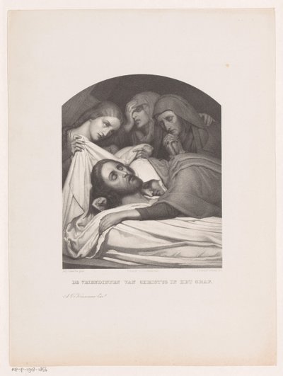 Mulheres no túmulo de Cristo As Amigas de Cristo no Túmulo (título no objeto) de Johannes Christiaan d