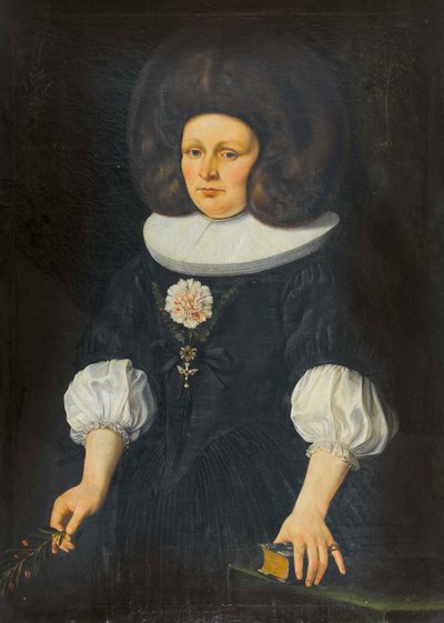 Alemão: Retrato de uma senhora com um livro de orações de Johannes Dünz