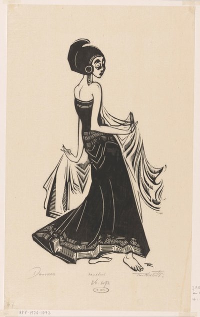 Danseres (título original sobre o objecto) de Johannes Frederik Engelbert ten Klooster (signed by artist)