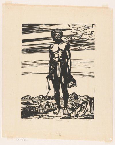O Guerreiro (título original no objeto) de Johannes Frederik Engelbert ten Klooster (signed by artist)