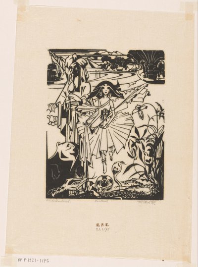 Hindoedanseres (título original no objeto) de Johannes Frederik Engelbert ten Klooster (signed by artist)