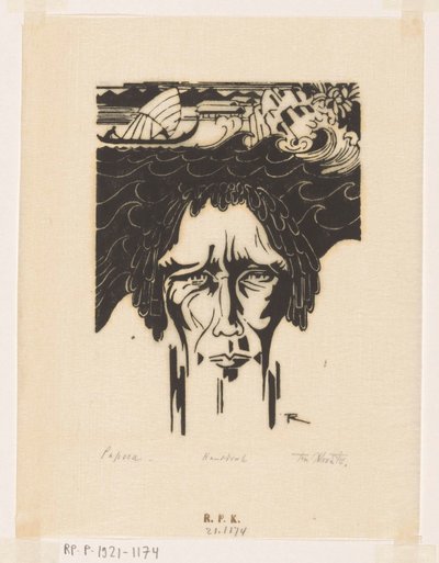 Papoea (título original sobre o objecto) de Johannes Frederik Engelbert ten Klooster (signed by artist)