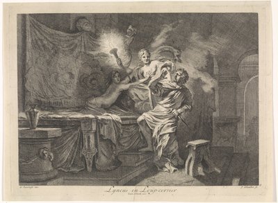 Ceres impede o assassinato de Triptolomeu
Lyncus e Loup-cervier (título sobre o objecto)
Representações bíblicas, mitológicas e alegóricas (título da série) de Johannes Glauber