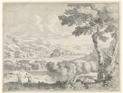 Paisagem montanhosa com pastores
Paisagens depois de Gaspar Poussin (título da série) de Johannes Glauber