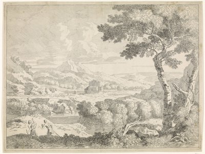 Paisagem montanhosa com pastores
Paisagens depois de Gaspar Poussin (título da série) de Johannes Glauber
