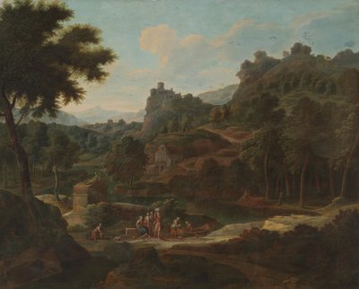 Paisagem idílica de caráter italiano de Johannes Glauber