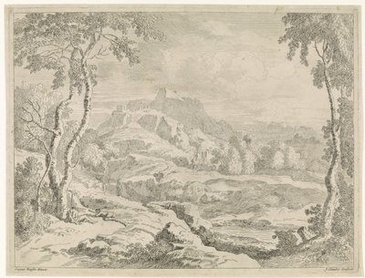 Paisagem com pastores Paisagens após Gaspar Poussin (título da série) de Johannes Glauber