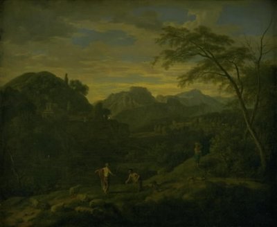 Paisagem montanhosa do sul de Johannes Glauber