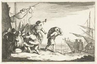 Porto com comerciantes em conversação
Portos italianos (título da série)
Aliqui Portus (título da série) de Johannes Gronsveld
