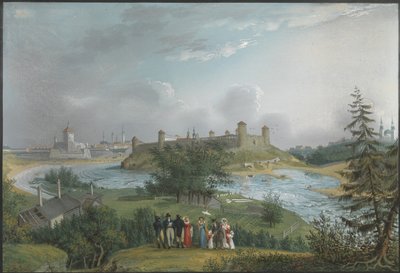 Vista da fortaleza de Ivangorod de Johannes Hau