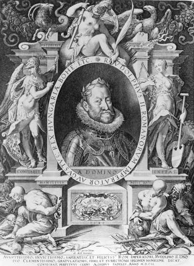 Retrato de Rudolph II (1576-1612) de Johannes Hausser von Ach