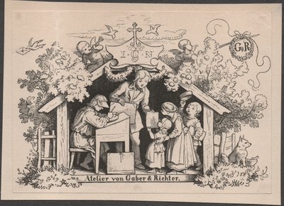 Estúdio de Gaber  Richter de Johannes Heinrich & Gaber August (1823 1894) Richter