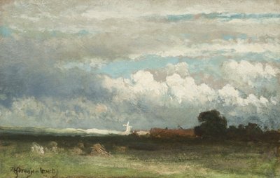 Um moinho de vento iluminado pelo sol nas dunas perto de Haia de Johannes Hendrik Weissenbruch