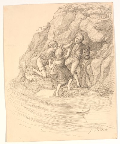 Ilustração para Alfred Tennyson "Enoch Arden" de Johannes Holbek