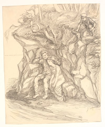 Ilustração para Alfred Tennyson "Enoch Arden" de Johannes Holbek