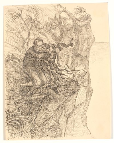 Ilustração para Alfred Tennyson "Enoch Arden" de Johannes Holbek