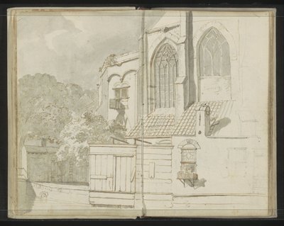 Atrás do Nieuwe Kerk em Delft de Johannes Huibert Prins