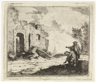 Desenhista em ruína de Johannes Huibert Prins