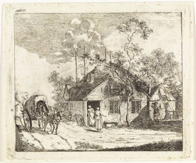 Duas casas numa estrada de Johannes Huibert Prins