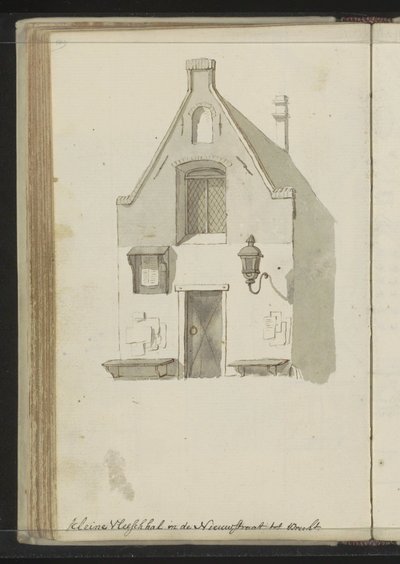 Fachada do Kleine Vleeshal na Lange Nieuwstraat em Utrecht de Johannes Huibert Prins