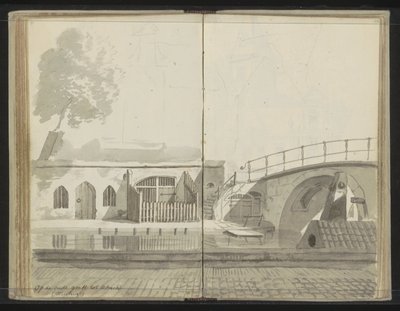 Ponte dos órfãos sobre o Oudegracht em Utrecht de Johannes Huibert Prins