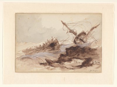 Naufrágio de Johannes Huygens (signed by artist)