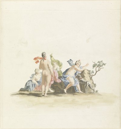 Diana e as suas ninfas de Johannes Jacobsz van den Aveele (attributed to)