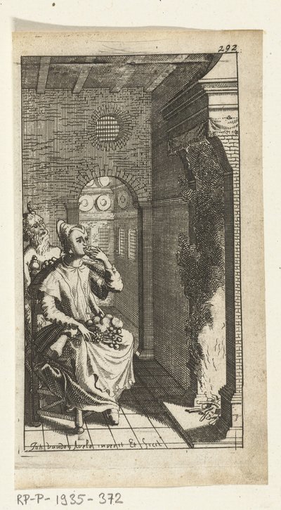 O bom diabo Ilustração do livro para Simon de Vries, Seven Duyvelen governando e servindo o Hedendaeghsche Dienstmaegden, Amsterdã, 1682 de Johannes Jacobsz van den Aveele