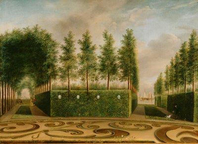 Um jardim formal, 1766 de Johannes Janson