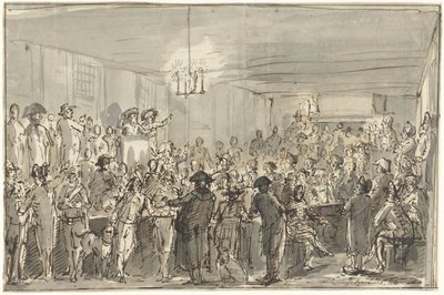 Uma assembleia revolucionária em Delft, em 1795 de Johannes Jelgerhuis