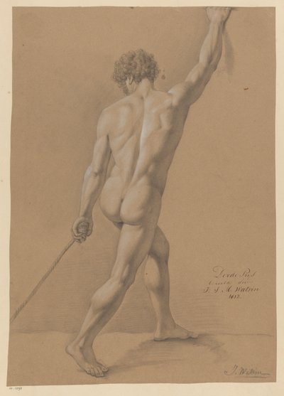 Nu masculino em pé, visto por trás (3º prémio 1812) de Johannes Joseph Maria Watrin