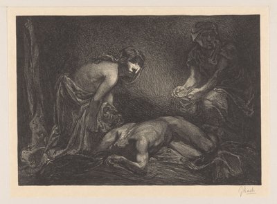 Judite e serva com cabeça e corpo de Holofernes de Johannes Josephus Aarts (signed by artist)